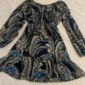 Fashion Fuse Boho handkerchief patterned flare skirt dress Summer cute